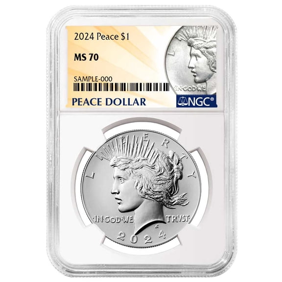 2024 $1 Peace Silver Dollar NGC MS70 Peace Label