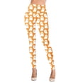 thumbnail image 3 of Gibobby Leggings con bolsillos dama Leggings con estampado Halloween para mujer Leggings elásticos pantalones casuales botas pantalones（Dorado， S), 3 of 5