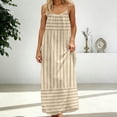 thumbnail image 4 of DHFJKG Summer Dresses For Women 2026 Sleeveless Open Back Casual Boho Maxi Dress Scoop Neck Striped A Line Dress Comfort Dresses, 4 of 7