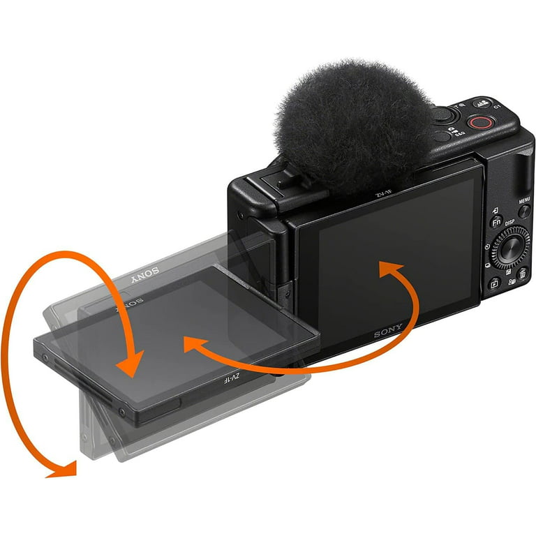 Sony Vlog camera ZV-1  Digital Camera (Vari-angle Screen for Vlogging, 4K  Video) ZV1BDI.EU - Black + Sony GP-VPT2BT Handgrip (for Selfies and  Vlogging) Black: : Electronics & Photo