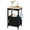 Black, variant on CRXX Rolling Kitchen Island Utility Cart on Wheels with Wood Top, Storage Drawer Shelf and Side Hooks, for Dining Rooms Kitchens Living Rooms, White