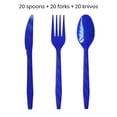thumbnail image 6 of Sportteer Plastic forks Spoons Set Anti-slip Handle Tableware Set Disposable Tableware forks: 60 Pcs/Set Food Grade High Temperature Resistant Smooth One Piece Molding Outdoor Camping BBQ forks, 6 of 10