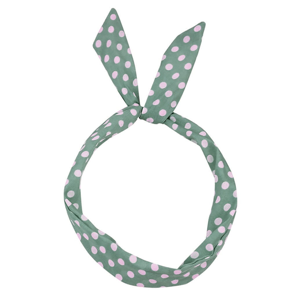 Head Bands for Women s Hair FashionWire Rockabilly Dot Tartan Scarf Wired Polka Retro