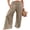 10-Brown, variant on Linen Wide Leg Pants for Women Summer Boho High Waist Palazzo Pants Beach Lounge Casual Trousers with Pockets Vacation Clothes Brown S