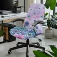 thumbnail image 2 of Xoenoiee Boho Mandala Marble Print Office Chair Cover Stretchable Universal Computer Chair Cover Soft Washable Seat Covers Dustproof Desk Armchair Rotating Chair Slipcovers, S, 2 of 7