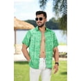 thumbnail image 3 of HAPPY BAY Men's Hawaiian Shirts Short Sleeve Button Down Shirt Mens Summer Shirts Casual Beach Vacation Hawaii Shirts for Men Funny XL Green, Palm Tree, 3 of 5