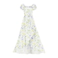 thumbnail image 4 of FYDUU Flower Girl Dress Summer Girls Flutter Sleeve Floral Dresses Elegant Flowy Ruffle Long Dress Stysligh Party A-Line Sundress 11-12 Years, 4 of 4