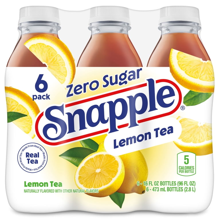 Snapple Zero Sugar Lemon Tea, 16 fl oz Bottles, 6 Pack photo 7