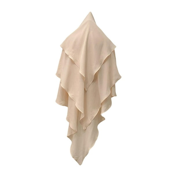 Bufanda de hijab para mujer, suave, transpirable, de color sólido, cómoda y larga. Beige