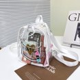 thumbnail image 3 of Mochila Transparente JShteea para Mujer PVC con Letras Blanco, 3 of 9