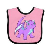 Inktastic Cute Baby Purple Dragon Boys or Girls Baby Bib
