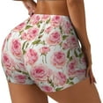 thumbnail image 2 of Fotbe Rose Flowers Seamless Shorts, Womens Workout Shorts High Waist Stretch Booty Short for Gym/Yoga/Running/Biking-XX-Large, 2 of 9