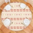 thumbnail image 2 of Modern Boho Floral Round Table Cover 44Inch, Elastic Fitted Tablecloth for 38"-42" Tables, Stain Resistant Material, 2 of 7