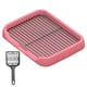 thumbnail image 5 of Inodoro para perros, soporte para almohadilla para orina de cachorro, caja de arena desmontable para mascotas, entrenador de orinal portátil Rosa, 5 of 9