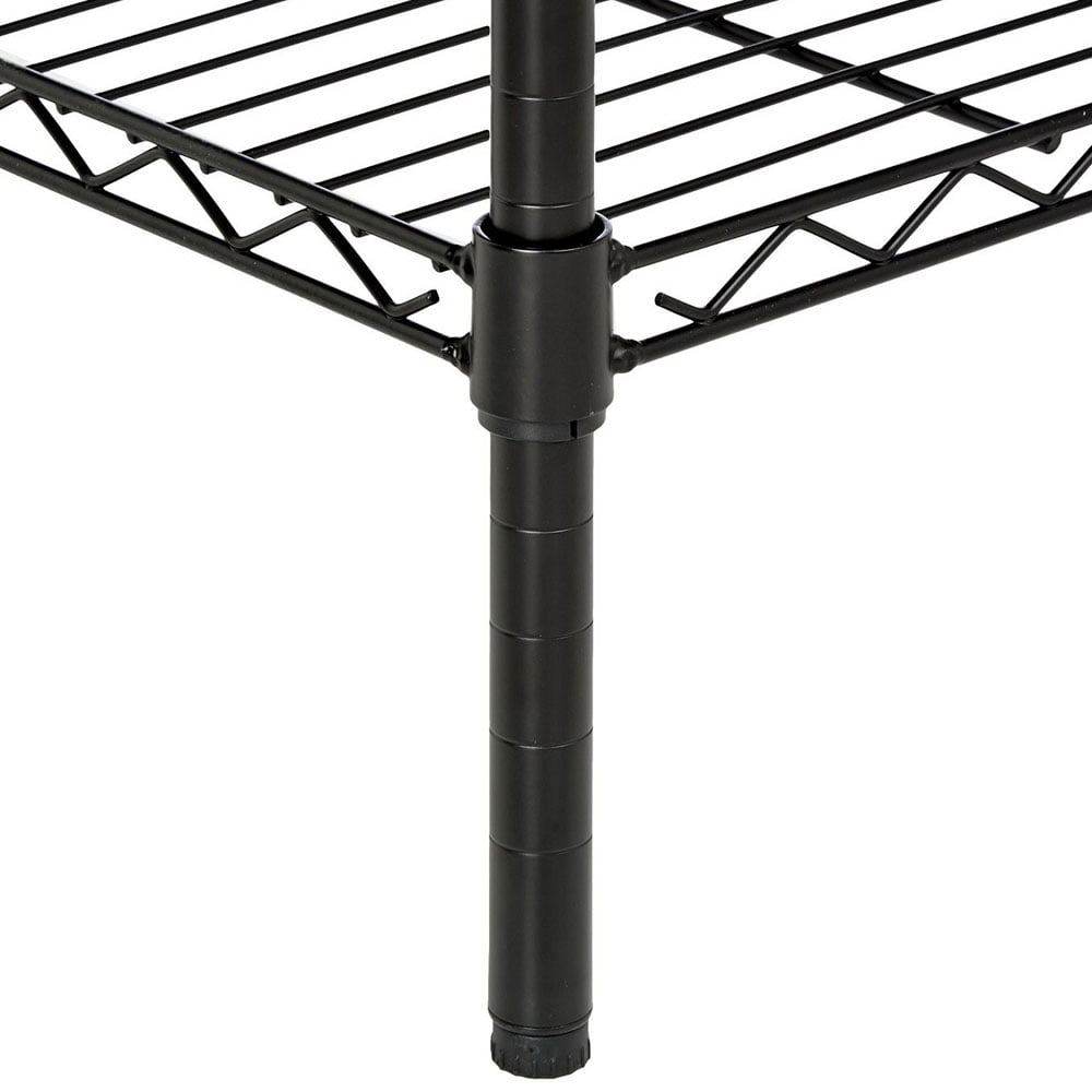 Lowestbest 4-Tier Steel Wire Shelving, Metal Storage Rack, 30" W x 14" D x 60" H, Black-B Lowestbest 4-Tier Steel Wire Shelving, Metal Storage Rack, 30" W x 14" D x 60" H, Black-B