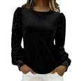 thumbnail image 4 of yillto Women's Velvet Blouse Sequin Long Sleeve Tops Business Work Dressy Clothes Party Office Outfits, 4 of 7