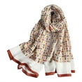 thumbnail image 2 of Sonducket Bufanda de lujo ligera y portátil para mujer, bufanda de lujo con estampado cálido que viaja Accesorios de disfraces estilo 4, 2 of 6