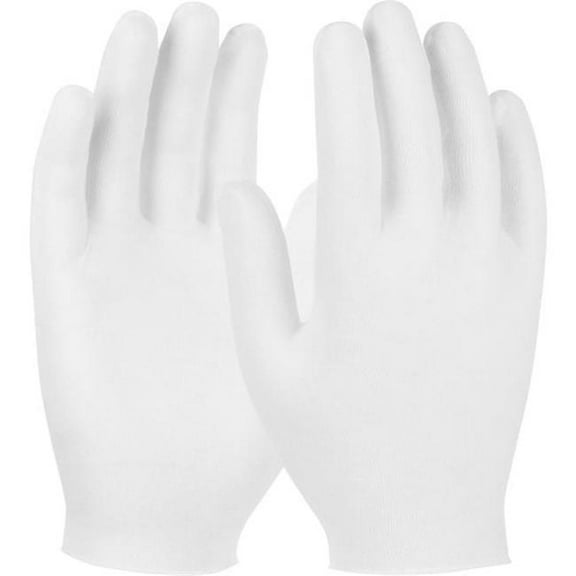 PIP Industries B2274132 97-521 Clean Team 10.5 in. Medium Weight Inspect Cotton Lisle Unhemmed Mens Gloves, White - One Size