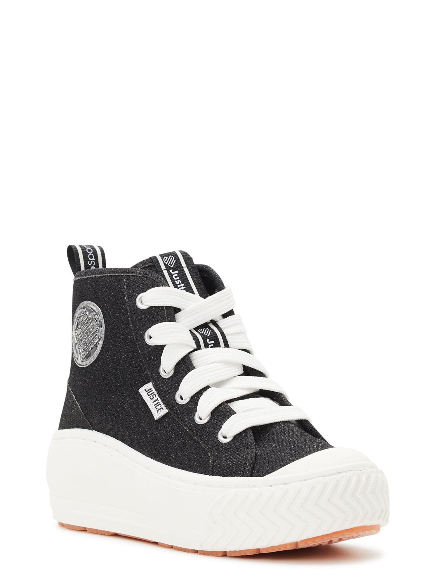 Justice Little Girl & Big Girls Lug Bottom High Top Sneakers, Sizes 13