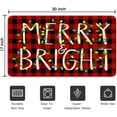 thumbnail image 4 of Tapis de Porte Joyeux et Lumineux Tapis de Noël Intérieur Extérieur Carreaux Rouges Tapis de Noël pour Porte d'Entrée Décorations de Vacances 17 Pouces x 30 Pouces, 4 of 5