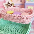 thumbnail image 3 of Dream Lifestyle Hand-Woven Small Plastic Baskets, Rectangular Heart Shaped Storage Baskets for Countertop, Pretty Shoot Props Home Decor, 3 of 8