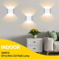 thumbnail image 5 of 2 piezas de luces de pared LED, lámpara de pared de arriba hacia abajo para interiores, luz de pared, aplique de pared moderno de 6 W, iluminación de aluminio para sala de estar, dormitorio, pasillo,, 5 of 5