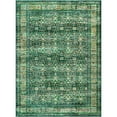 thumbnail image 2 of Wondo Floral Washable Rugs, 6x9 Area Rug for Living Room, Soft Large Boho Bedroom Rug, Botanical Non Slip Ultra Thin Floor Carpet for Dining Room Nursery Office, Green, 2 of 7