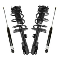 AutoShack Front Complete Strut & Coil Spring Assembly with Rear Shock Absorbers Set for 2011-2019 Toyota Sienna 3.5L V6 FWD | Full-vehicle Suspension System Replacement Kit SUSPKG550
