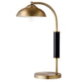 thumbnail image 3 of Evelyn&Zoe Denton 24" Tall Two-Tone Table Lamp with Metal Shade, Brass/Matte Black/Brass, 3 of 7