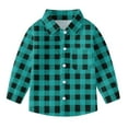 thumbnail image 5 of Wancir Little Big Boys Girls & Mens Plaid Flannel Shirt Button Down Family Matching Outfits, 5 of 7