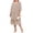 Khaki, variant on Women's Plus Size Chiffon Medi Dress, Tiered Overlay Mother of the Bride Dresses, Elegant Half Sleeve Wedding Guest Cocktail Formal Gown