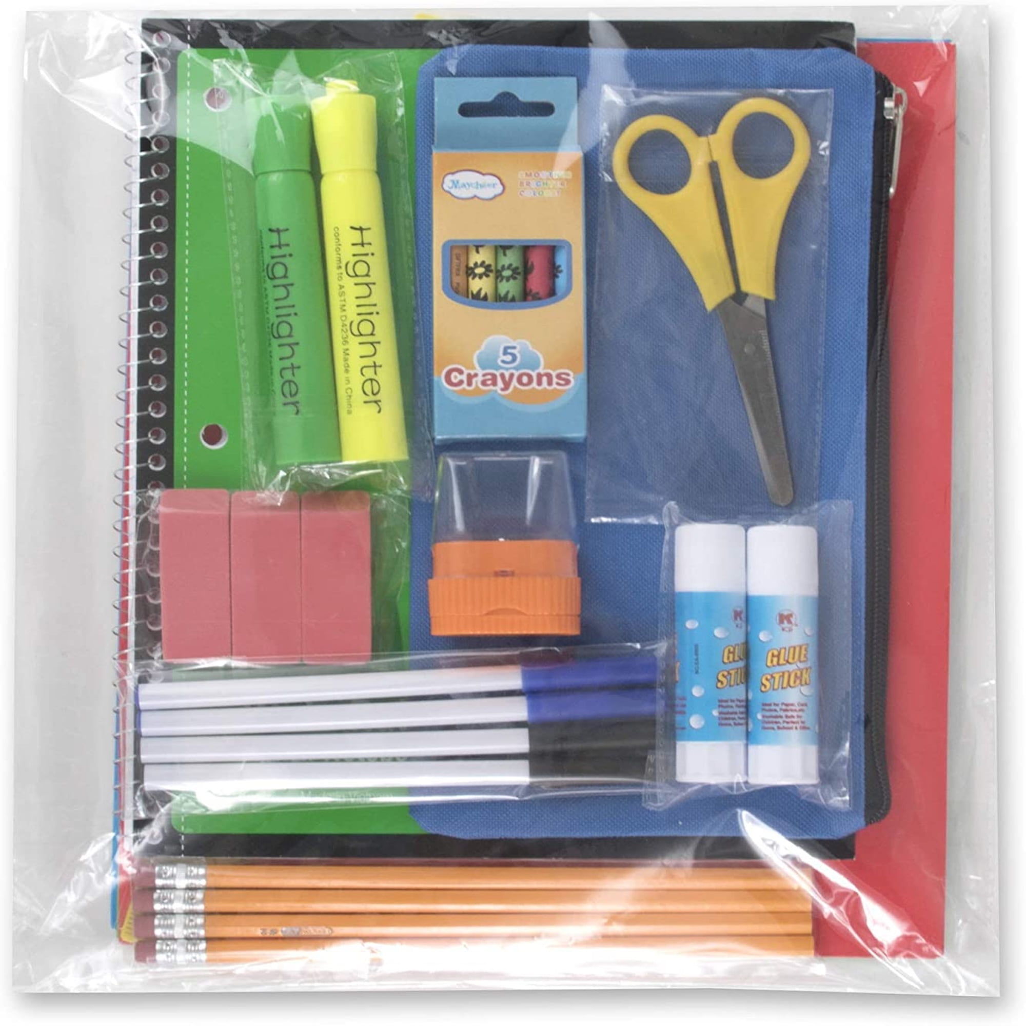 12 pack Backpacks, 30 Piece Stationary Kits Each