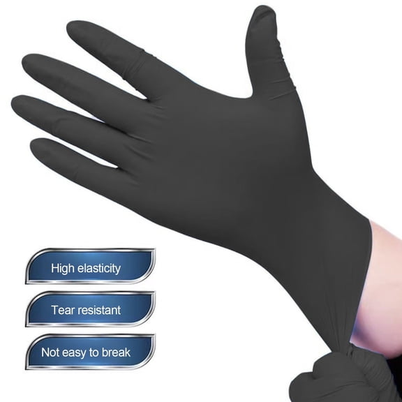 Food Grade Disposable Nitrile Gloves, Latex-Free Powder-Free Food Safe Gloves for Kitchen Cooking, Catering, Household Chores, Beauty Salon & Daily Food Prep Use