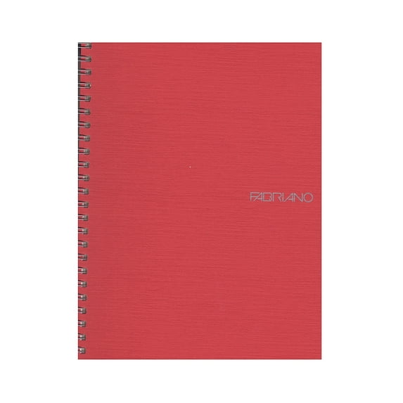 EcoQua Notebooks spiral grid, raspberry, 5.8 in. x 8.25 in. (pack of 5)