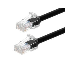 Monoprice Cat6A Component Level Patch Cable - 7 Feet - Black | UTP, 24AWG, 500MHz, Pure Bare Copper, Snagless RJ45, Ethernet Cable - Micro SlimRun Series