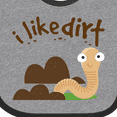 thumbnail image 4 of Inktastic I Like Dirt Earthworm Boys or Girls Baby Bib, 4 of 4