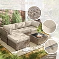 thumbnail image 5 of Pakunoda 9Pcs Outdoor Cushion Covers for Patio Furniture, Washable Reusable Outdoor Slipcovers for Cushions Replacement Cover with Zipper for Sofa Couch, Cover Only, Cream, 5 of 7
