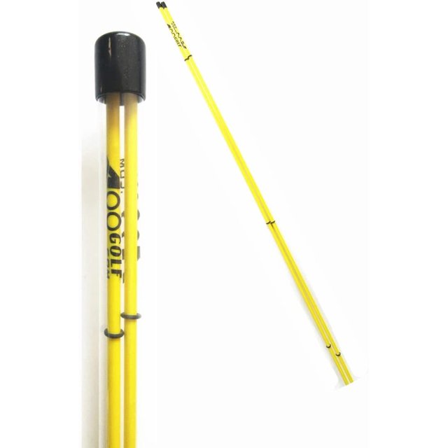 A99 Golf Alignment Sticks Yellow 1pair - Golf Tour Stick Practice Rods to Set up Your Body Balls and Club in Perfect Alignment Posture Corrector with Clear Tube Case