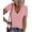 DarkPink, variant on Women's 2026 Summer Short Sleeve Tops Casual V Neck T Shirts Ribbed Knit Henley Button Basic Blouse, LightGrey, S