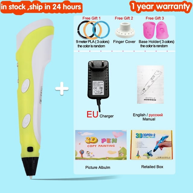 Bolígrafo 3D para niños, bolígrafo de impresión de dibujo 3D con pantalla LCD, juguetes de filamento PLA Compatible para niños, regalo de cumpleaños de Navidad Tan Jianjun unisex