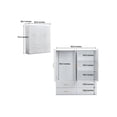 thumbnail image 2 of LivelyLodge White Wood Wardrobe Closet Armoire for Bedroom 2 Hanging Rod & 2 Drawers home storage & Organization, 2 of 4