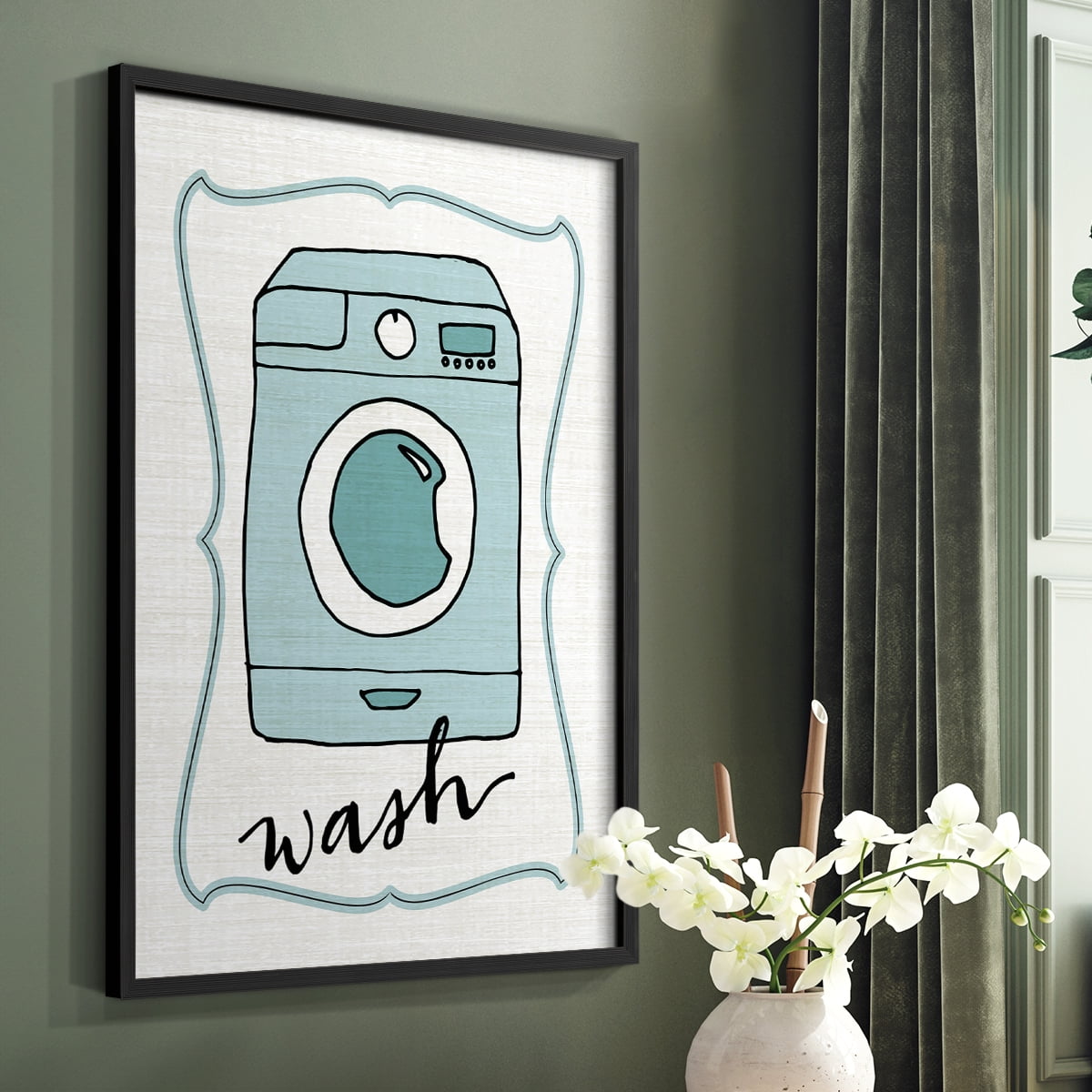 Wash Framed Print in Black Solid Wood 11 x 14 Framed Print