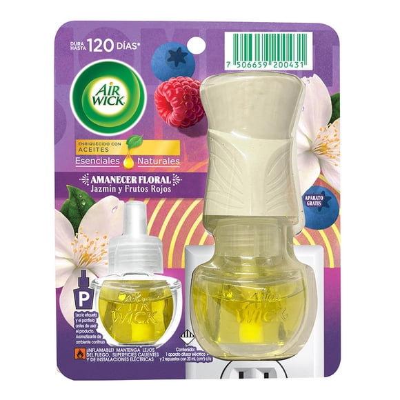 Air Wick® Líquido Eléctrico 1+2 Jazmín y Frutos Rojos 20 mL c/u