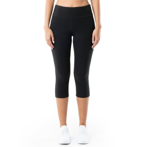 Athletic Works Women's Cotton Blend Dri-Works Capri Legging