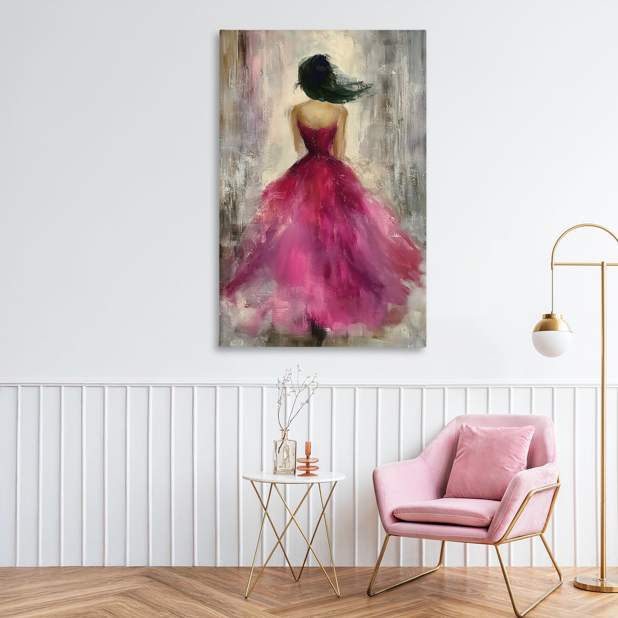 After Midnight Girl in Gown Canvas Wall Art, design by Annabelle Hall