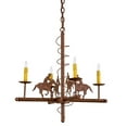 thumbnail image 4 of Meyda Tiffany 163306 Cowboy 4 Light 26" Wide Taper Candle Style Chandelier - Rust, 4 of 5