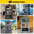 thumbnail image 3 of Aivituvin 71'' Large Wooden Birdcages with Stand, Movable Aviary Flight Cage for Parakeets, Cockatiel, Parrot, Finch, Canary, 3 of 9