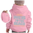 thumbnail image 5 of Hiijoy Girl's Hoodie Letter Print Long Sleeve Hooded Sweatshirt Kids Pullover Top, Pink, 5 of 6