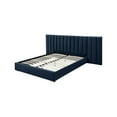 thumbnail image 4 of Meridian Furniture Pablo Navy Velvet King Bed with Chrome Metal Legs, 4 of 10
