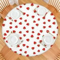 thumbnail image 2 of Tablecloth Red Strawberry Pattern Sweet Berry Design Kawaii Fruit Decor for Strawberry Lover, 2 of 7
